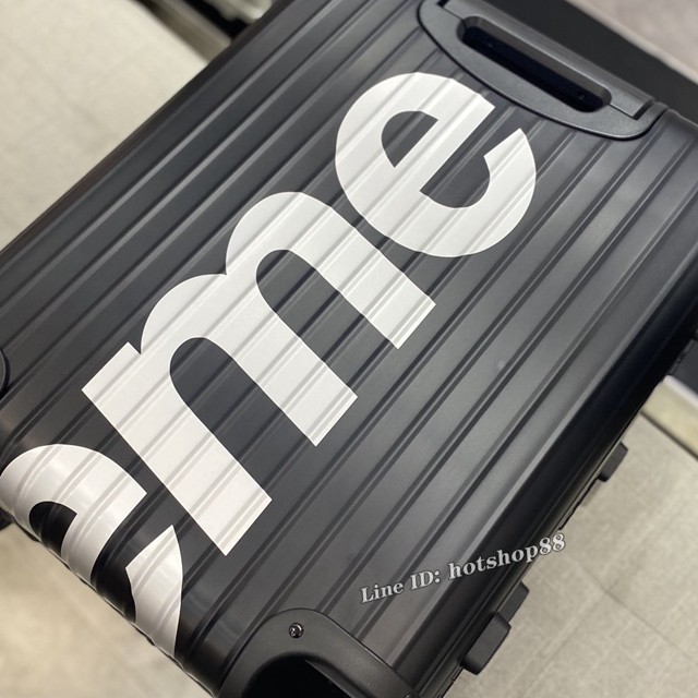 RIMOWA行李箱四輪拉杆箱 日默瓦supreme X rimowa合作款黑色旅行箱 gdx1095